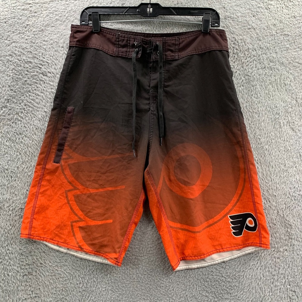Philadelphia Flyers Swim Trunks Mens Size 32 NHL Orange Brown*